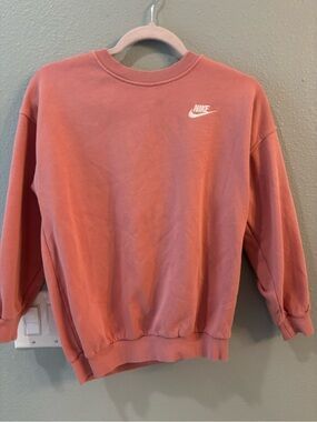 Nike Pink Crewneck Sweatshirt with White Swoosh Tag